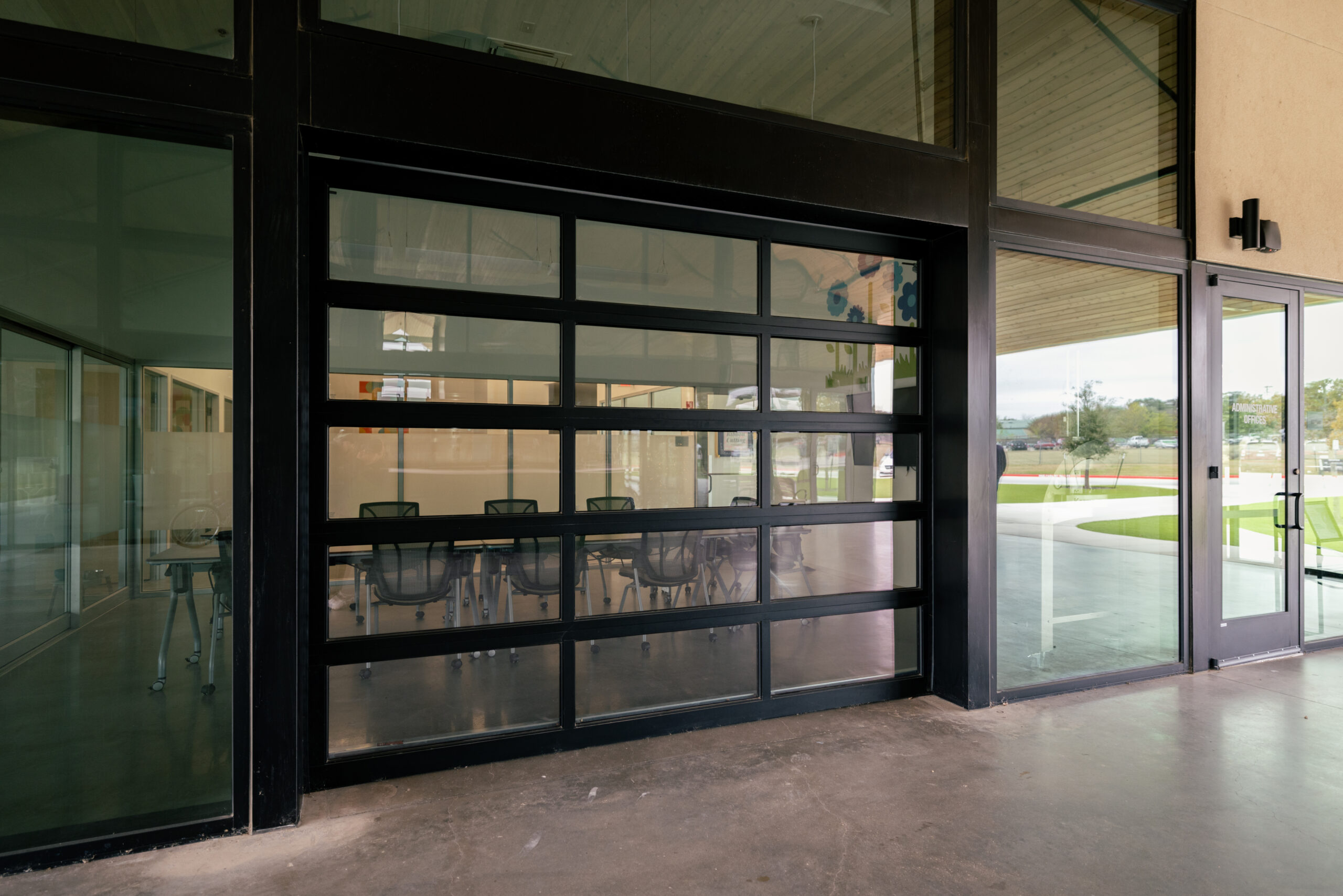 glass garage door