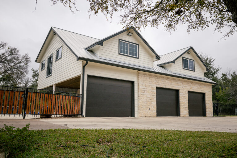 black garage doors