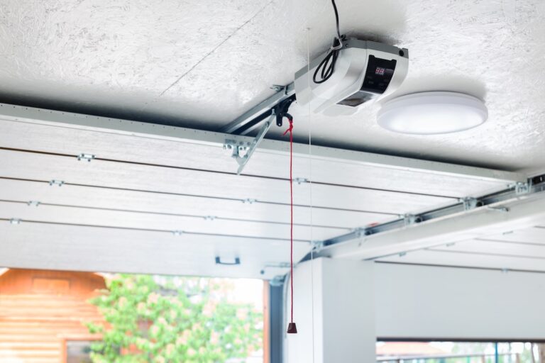 Opening door and automatic garage door opener